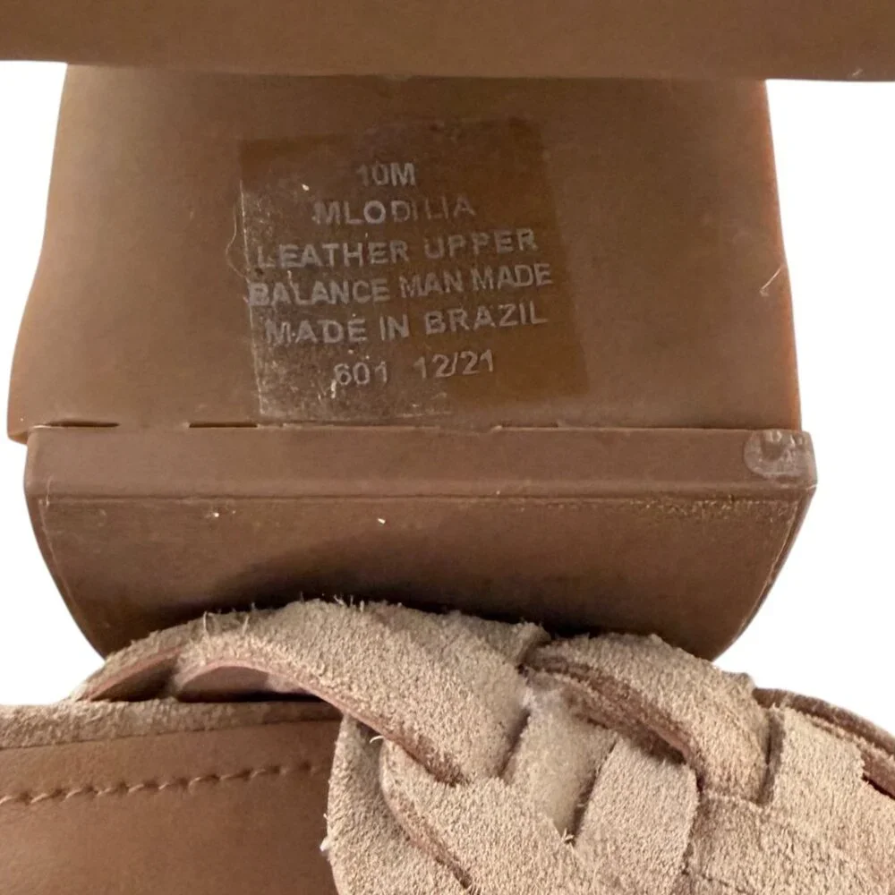 Marc Fisher LTD Odilia Tan Espadrille Boho Coastal Platform Suede Sandal (10M)